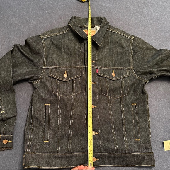 NWT LEVI'S 507 Standard Trucker Rigid Denim Jacket sz M Cotton Unwashed Red Tab - Picture 11 of 16